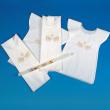  Baptismal Garment - Cross/Writing - Misto Cotone Fabric - 45% Cotton/55% Poly (6 pc) 