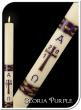  Gloria Purple Paschal Side Candles 1 1/2" x 17" 