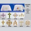  Ossuary Pall Cover - Cross Design - 100% Polyester - 36" x 44" 