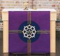  Purple Altar Cover - "Crown of Thorns & Spikes" - Omega Fabric 