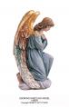 Angel Kneeling Right Statue in Linden Wood, 30" & 48"H 
