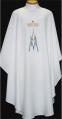  Lightweight Chasuble - Marian Design - Front Only - 100% Polyester 