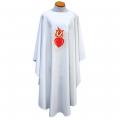  Easy Care Embroidered Dalmatic - Sacred Heart Design - Front Only - 100% Poly 