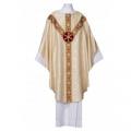  Chasuble - Pax 6133 Series - Plain Neck - "Pax" Damask Fabric 