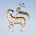  High Polish Finish Bronze "Lamb of God" Symbol/Emblem (B): 268 Style - 18.5" Ht 