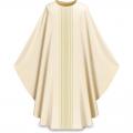  White Gothic Chasuble Set - Plain Collar - Brugia Fabric 