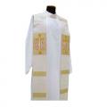  "Cross/JHS" Overlay Stole - Michelangelo Fabric - 95% Wool/5% Gold Thread 