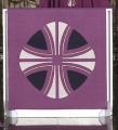  Purple Altar Cover - "Cross" - Omega Fabric 