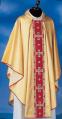  Gold Chasuble - Red/Gold Orphrey - Oro Fabric - 100% Polyester 