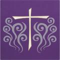  Purple Altar Cover -"Cross Designed" - Lucia Fabric 