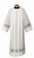  Clergy Alb With "IHS" Lace - Square Neck - Kodel/Cotton 
