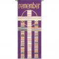  Purple Tapestry - "Remember" Lent Motif - Omega Fabric 