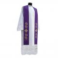  "Cross/Design" Overlay Stole - Primavera Fabric - 100% Poly 