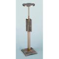  Satin Finish Bronze Adjustable Pedestal Stand: 7518 Style - 39" to 60" Ht 