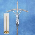  High Polish Finish Bronze Floor Processional Crucifix: Style 7740 - 92" Ht 