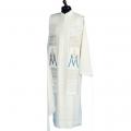  "Marian" Overlay Stole - Linea Style Fabric - 95% Wool/5% Gold Thread 