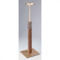  Fixed High Polish Finish Bronze Paschal Candlestick w/Wood Column: 8220 Style 