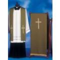  "Cross" Deacon Stole - Primavera Fabric - 100% Poly 