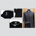  Dark Grey Long Sleeve Roman Clergy Shirt - Poly-Cotton 