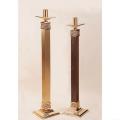  Fixed Floor Bronze Paschal Candlestick w/Wood Column (A): 9035 Style - 1 15/16" Socket 