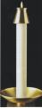 Altar Candle Small Diameter 100% Beeswax 7/8 x 16 SFE 18/bx - Short 3 