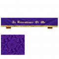  Altar Frontal Only - Embroidered "In Remembrance Of Me" - Tudor Rose or Ely Fabric - 12" x 72" 