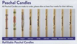  Paschal Candle Shell Only 3-1/2 x 24 Fish Design 