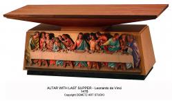  Altar of Sacrifice w/Last Supper In Wood 