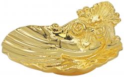  Baptismal Shell - 24 Kt Gold Plated - 5 3/4\" Dia 