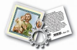  ST. JOSEPH ROSARY RING AND PRAYER CARD (10 PK) 