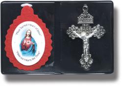  SACRED HEART BADGE WITH PARDON CRUCIFIX (3 PC) 