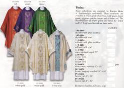  Dalmatic - Torino 0404 Series - Plain Neck - Featherweight - Europa Fabric - 100% Wool 