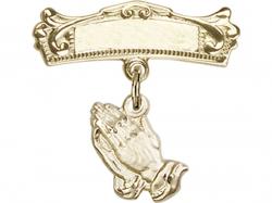  Praying Hands Baby Badge 