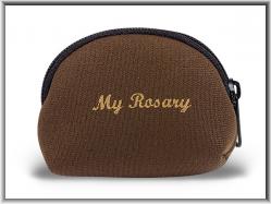  BROWN NEOPRENE ROSARY POUCH (2 PC) 