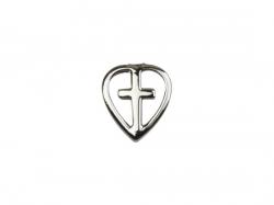  Heart/Cross Lapel Pin 