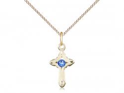  Cross Neck Medal/Pendant w/Sapphire Stone Only for September 