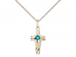  Cross Neck Medal/Pendant w/Zircon Stone Only for December 