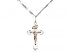  Crucifix Two Tone Neck Medal/Pendant Only 