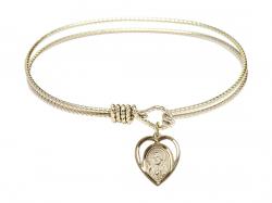  Scapular Charm Bangle Bracelet 