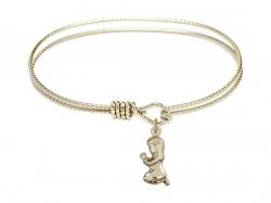  Praying Girl Charm Bangle Bracelet 