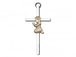  Two-Tone Praying Girl Wall Cross 