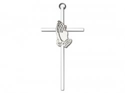  Praying Hands Wall Cross 