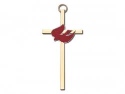  Red Enamel Holy Spirit Wall Cross 