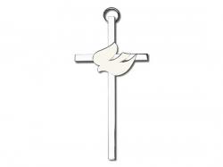  White Enamel Holy Spirit Wall Cross 