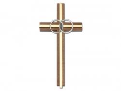  Walnut Marriage Cross w/Inlay 