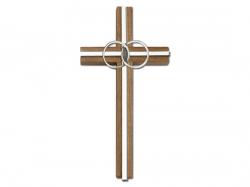  Walnut Marriage Cross w/Inlay 