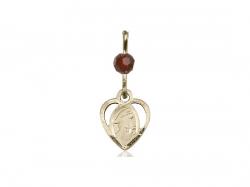  Guardian Angel Neck Medal/Pendant Only w/Bead - Garnet - January 