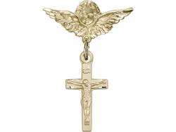  Crucifix Baby Badge 