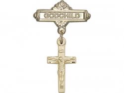  Crucifix Baby Badge 