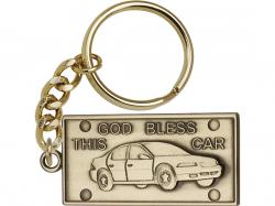  God Bless This Car Keychain 